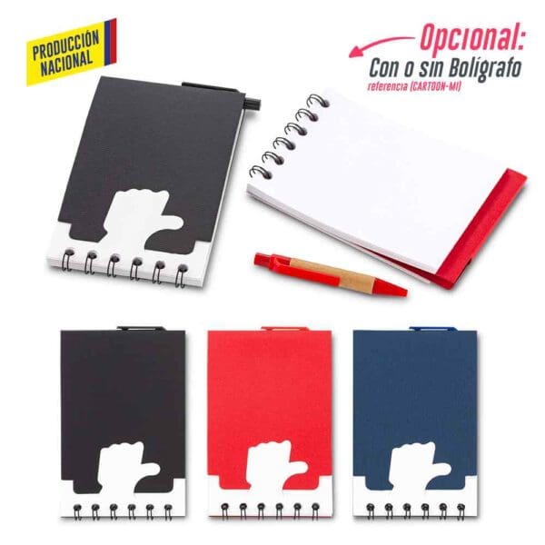 Mini Libreta Like It Eco- Producción Nacional personalizado con logo Colombia