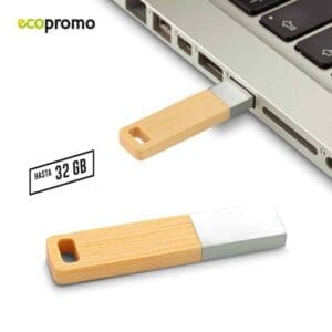 Memoria USB Mini Bamboo Personalizada con Logo