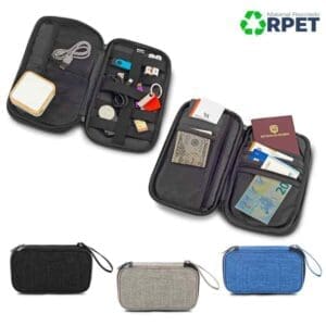 Portadocumentos de Viaje y de Cables RPET Personalizado