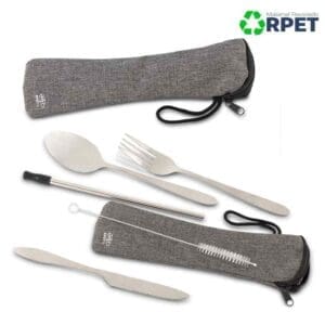 Set de Cubiertos Metálicos RPET Personalizado