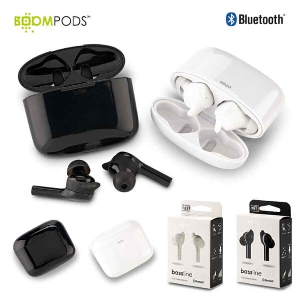 Audífonos Bluetooth Bassline Go Boompods Personalizado personalizado con logo Colombia