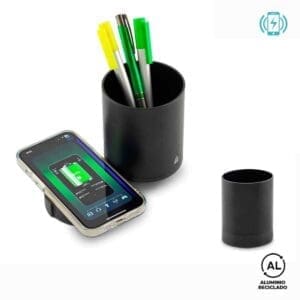 Cargador Inalámbrico en Aluminio Reciclado Personalizado
