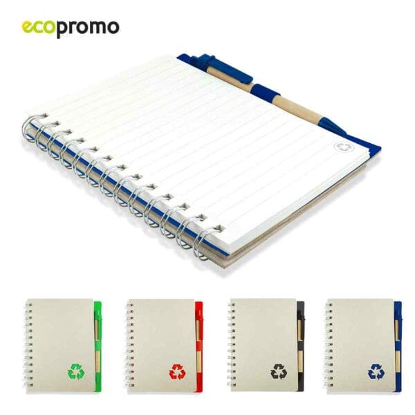 Libreta con Bolígrafo Recycle Eco personalizado con logo Colombia