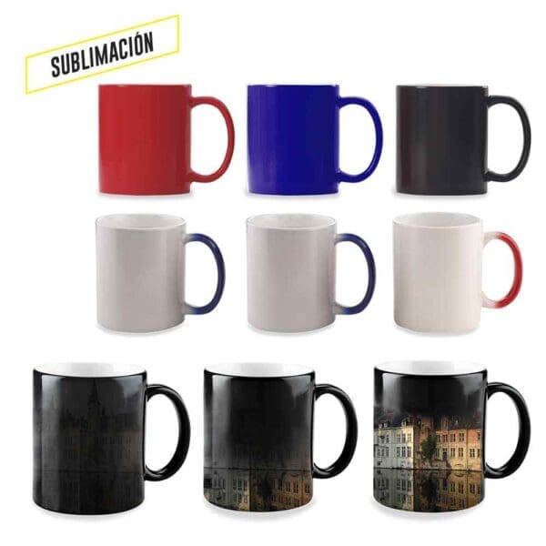 Mug Cerámica Sublimación Magic Color 11oz personalizado con logo Colombia