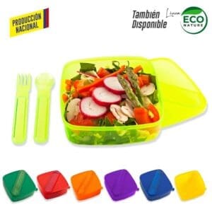 Portacomida Sencillo con Cubiertos Personalizado