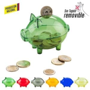 Alcancia Mini Cerdito Cristal- Producción Nacional Personalizado