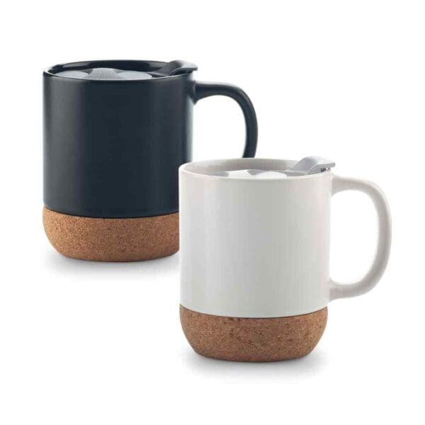 Mug Ceramica Con Corcho 11oz personalizado con logo Colombia