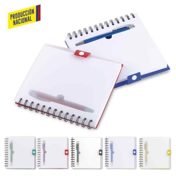 Libreta con Bolígrafo Kadens - Producción Nacional personalizado con logo Colombia