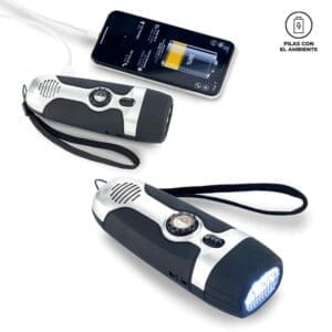 Linterna Dinamo con Radio Personalizado