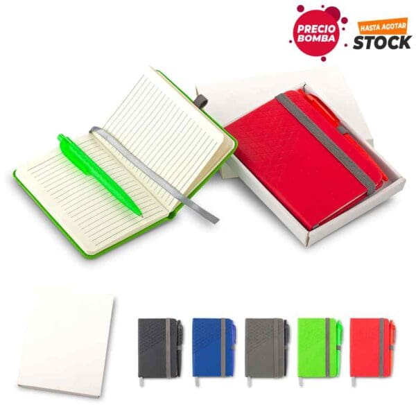 Set de Boligrafo y Libreta Lawson personalizado con logo Colombia