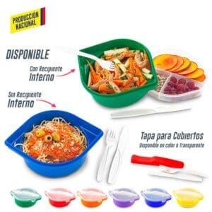 Portacomidas con Cubiertos Jakarta - Prod Nacional Personalizado