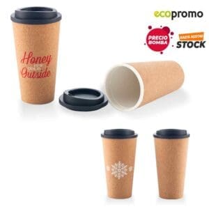 Mug Plastico con Corcho 16Oz