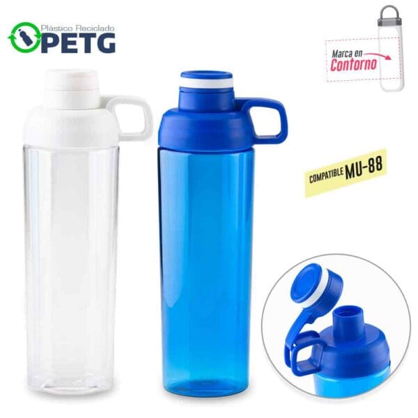 Botilito Plastico Langdon PETG 850ml personalizado con logo Colombia